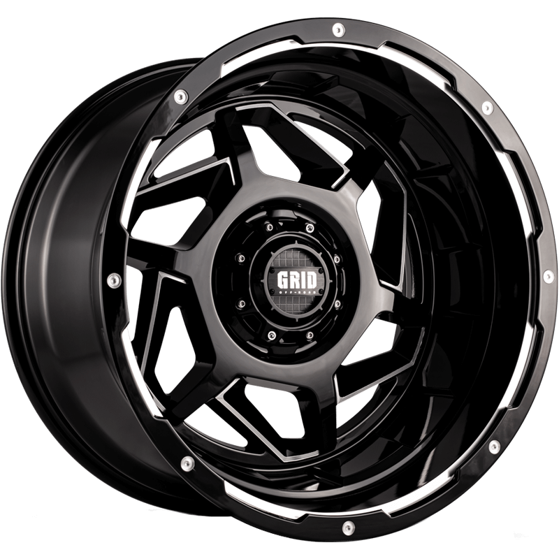 GD14 GLOSS BLACK MILLED Wheels