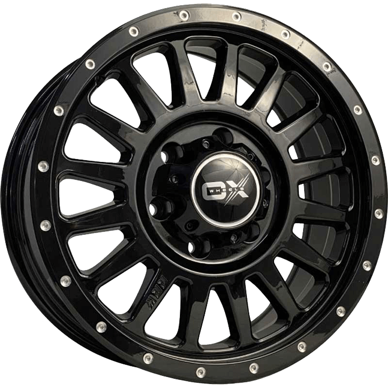 OX402 Black with Rivet Holes Wheel