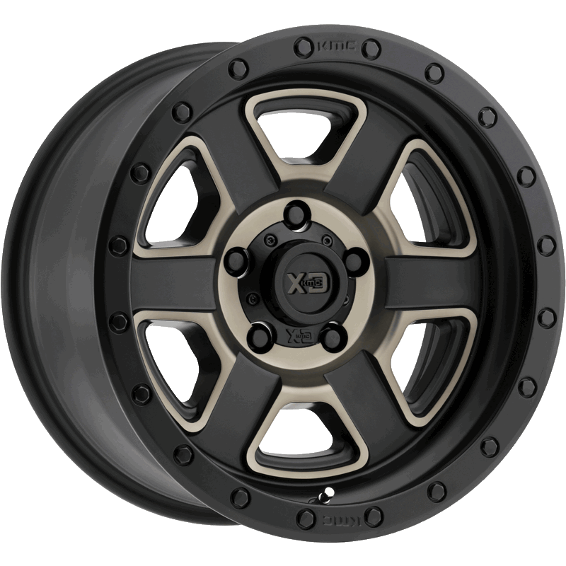 XD133 FUSION OFF-ROAD Satin Black Machined With Dark Tint Clear Coat