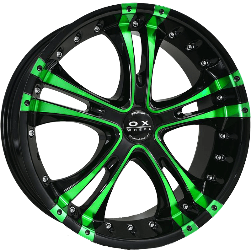 OX962 Black Green Machined Face