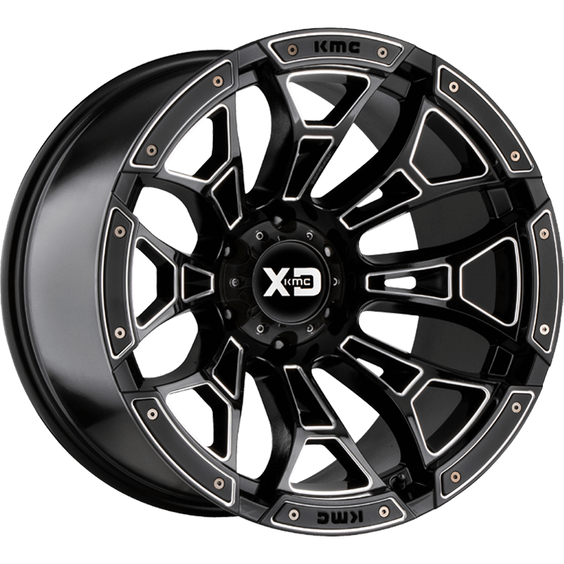 XD841 BONEYARD Gloss Black Milled Wheel