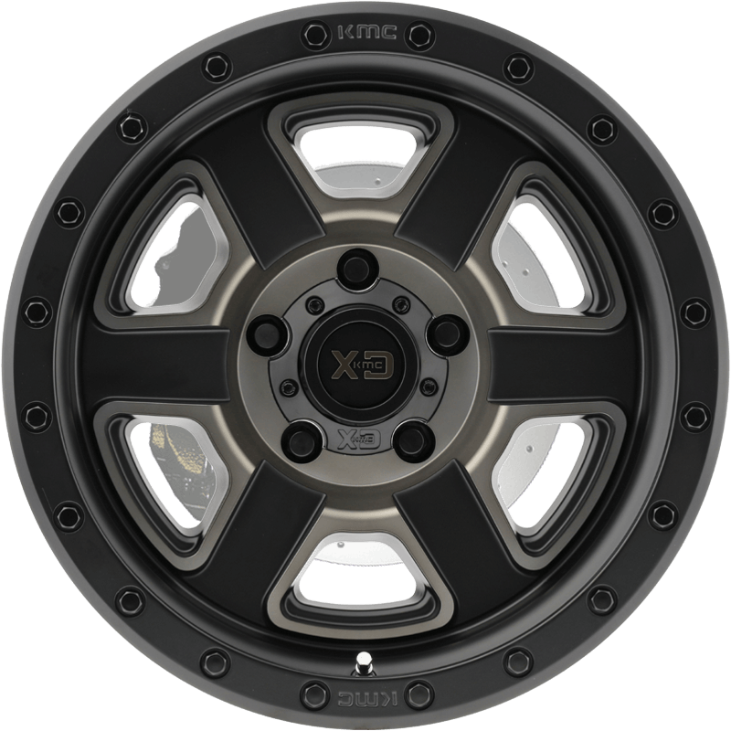 XD133 FUSION OFF-ROAD Satin Black Machined With Dark Tint Clear Coat