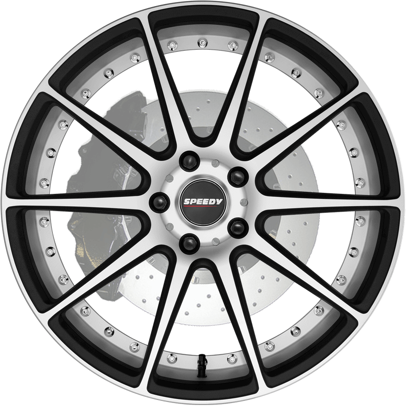 TRACK BLACK SUEDE/SATIN MACHINED Front