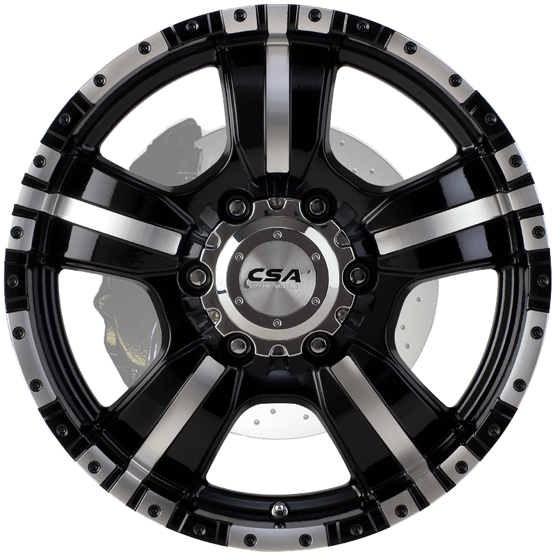 Monster 17x8 Gloss Black Machined Face Front