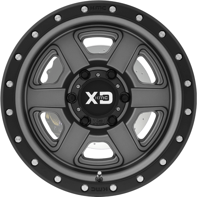 XD133 FUSION OFF-ROAD Satin Gray With Satin Black Lip Front